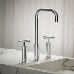 Widespread bathroom sink faucet with Cross handles, 1.2 gpm