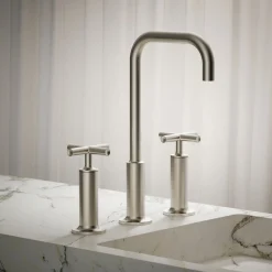 Widespread bathroom sink faucet with Cross handles, 1.2 gpm