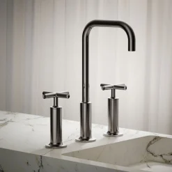 Widespread bathroom sink faucet with Cross handles, 1.2 gpm