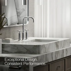 Widespread bathroom sink faucet with Cross handles, 1.2 gpm