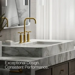 Widespread bathroom sink faucet with Cross handles, 1.2 gpm