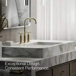 Widespread bathroom sink faucet with Cross handles, 1.2 gpm