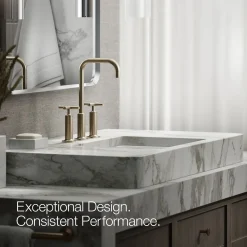 Widespread bathroom sink faucet with Cross handles, 1.2 gpm