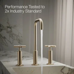 Widespread bathroom sink faucet with Cross handles, 1.2 gpm