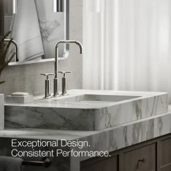 Widespread bathroom sink faucet with Cross handles, 1.2 gpm