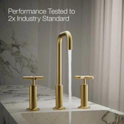 Widespread bathroom sink faucet with Cross handles, 1.2 gpm
