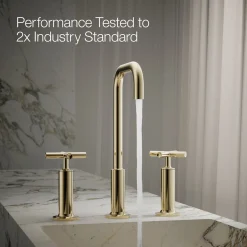 Widespread bathroom sink faucet with Cross handles, 1.2 gpm