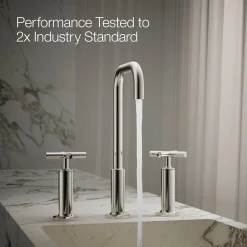 Widespread bathroom sink faucet with Cross handles, 1.2 gpm