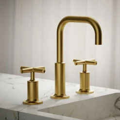 Widespread bathroom sink faucet with Cross handles, 1.2 gpm