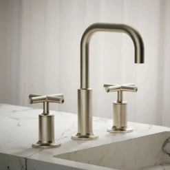 Widespread bathroom sink faucet with Cross handles, 1.2 gpm