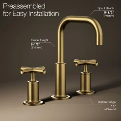 Widespread bathroom sink faucet with Cross handles, 1.2 gpm