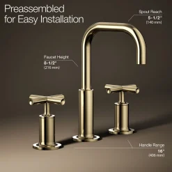 Widespread bathroom sink faucet with Cross handles, 1.2 gpm