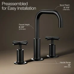 Widespread bathroom sink faucet with Cross handles, 1.2 gpm
