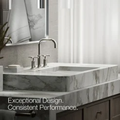 Widespread bathroom sink faucet with Cross handles, 1.2 gpm