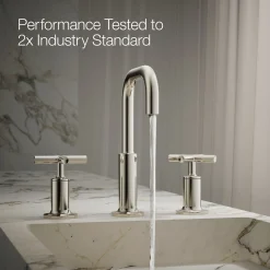 Widespread bathroom sink faucet with Cross handles, 1.2 gpm