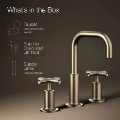 Widespread bathroom sink faucet with Cross handles, 1.2 gpm