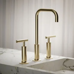 Widespread bathroom sink faucet with Lever handles, 1.2 gpm