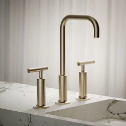 Widespread bathroom sink faucet with Lever handles, 1.2 gpm