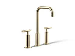Widespread bathroom sink faucet with Lever handles, 1.2 gpm