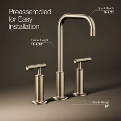 Widespread bathroom sink faucet with Lever handles, 1.2 gpm