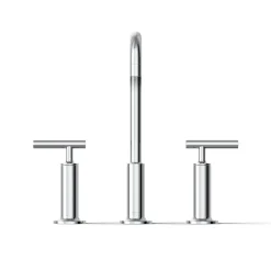 Widespread bathroom sink faucet with Lever handles, 1.2 gpm