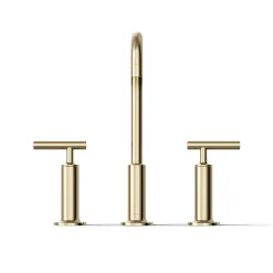 Widespread bathroom sink faucet with Lever handles, 1.2 gpm