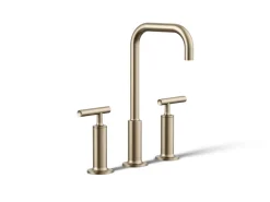 Widespread bathroom sink faucet with Lever handles, 1.2 gpm