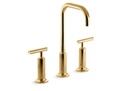 Widespread bathroom sink faucet with Lever handles, 1.2 gpm