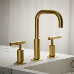 Widespread bathroom sink faucet with Lever handles, 1.2 gpm