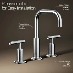 Widespread bathroom sink faucet with Lever handles, 1.2 gpm