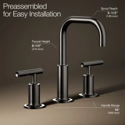 Widespread bathroom sink faucet with Lever handles, 1.2 gpm