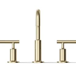 Widespread bathroom sink faucet with Lever handles, 1.2 gpm