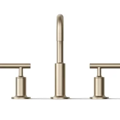Widespread bathroom sink faucet with Lever handles, 1.2 gpm