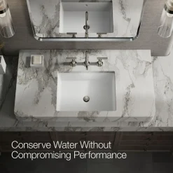 Widespread bathroom sink faucet with Lever handles, 1.2 gpm