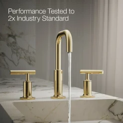Widespread bathroom sink faucet with Lever handles, 1.2 gpm