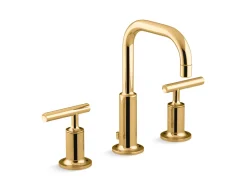 Widespread bathroom sink faucet with Lever handles, 1.2 gpm