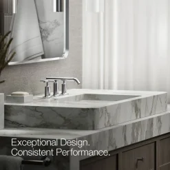 Widespread bathroom sink faucet with Cross handles, 1.2 gpm