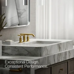 Widespread bathroom sink faucet with Cross handles, 1.2 gpm