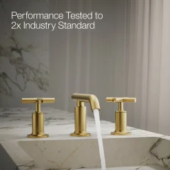 Widespread bathroom sink faucet with Cross handles, 1.2 gpm