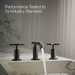 Widespread bathroom sink faucet with Cross handles, 1.2 gpm