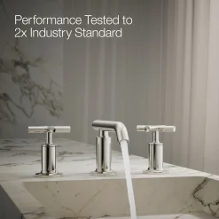Widespread bathroom sink faucet with Cross handles, 1.2 gpm