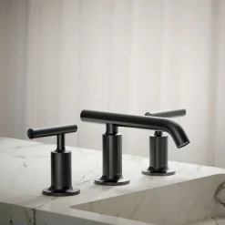 Widespread bathroom sink faucet with Lever handles, 1.2 gpm
