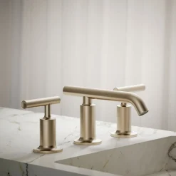 Widespread bathroom sink faucet with Lever handles, 1.2 gpm