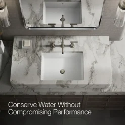 Widespread bathroom sink faucet with Lever handles, 1.2 gpm