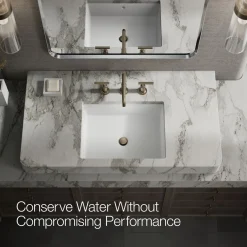 Widespread bathroom sink faucet with Lever handles, 1.2 gpm