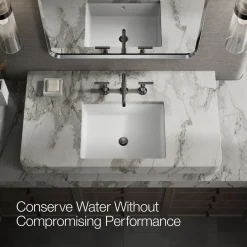 Widespread bathroom sink faucet with Lever handles, 1.2 gpm