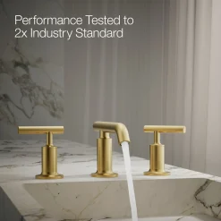 Widespread bathroom sink faucet with Lever handles, 1.2 gpm