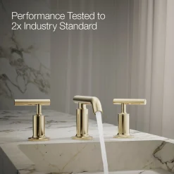 Widespread bathroom sink faucet with Lever handles, 1.2 gpm