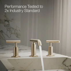 Widespread bathroom sink faucet with Lever handles, 1.2 gpm