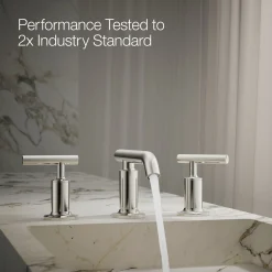 Widespread bathroom sink faucet with Lever handles, 1.2 gpm